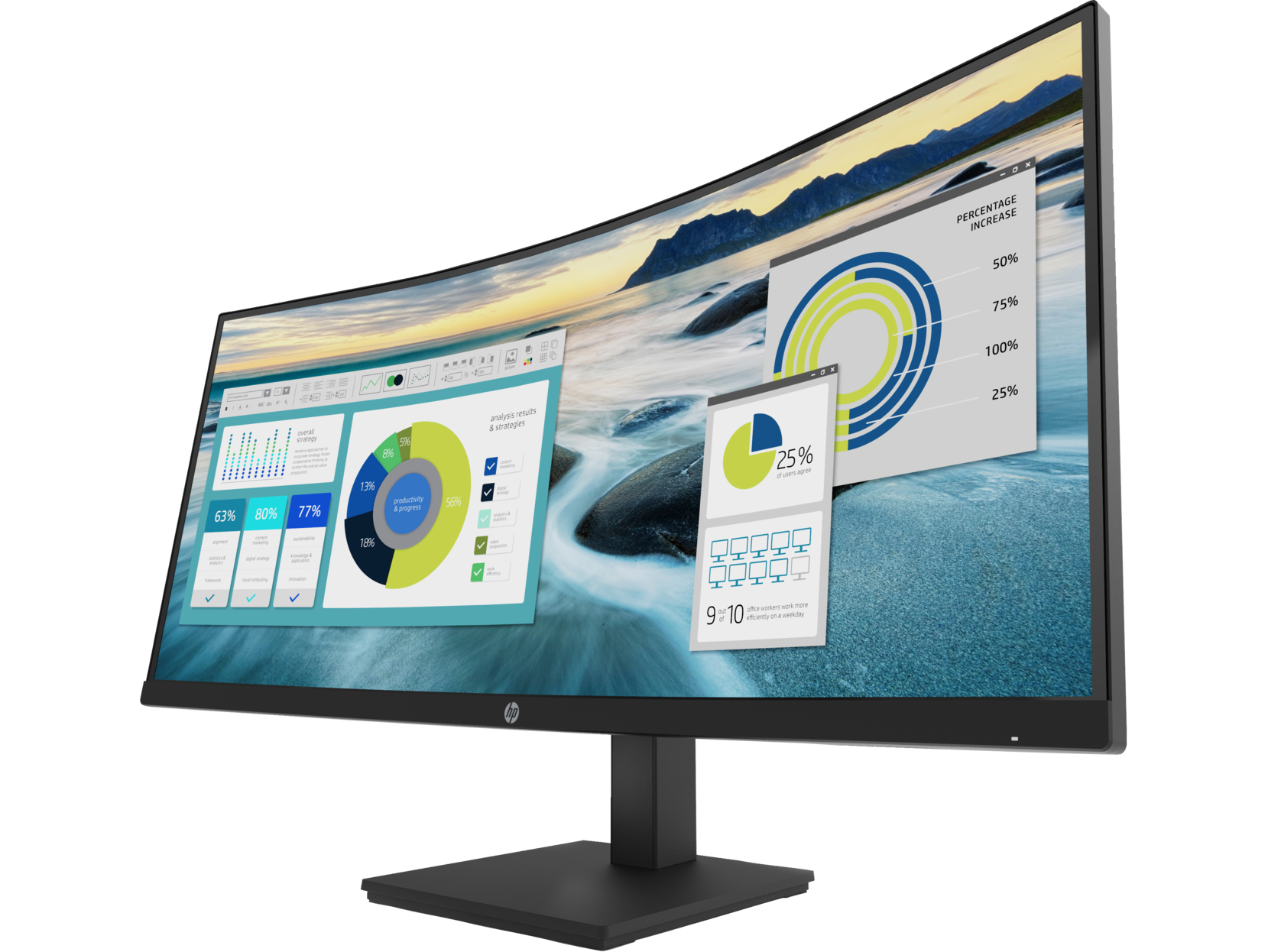 Picture of HP P34hc G4 34.0 WQHD USB-C Curved Monitor (up to 65w Power Delivery via USB-C)
